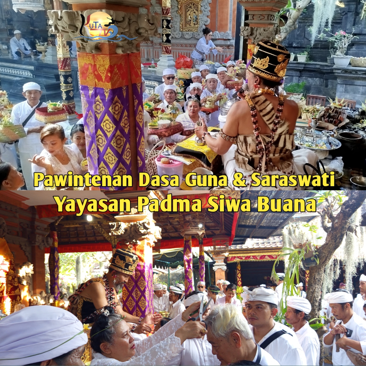 Foto : Prosesi pawintenan oleh Ida Rsi Agung Dwija Shrijaya Nararya, dari Griya Taman Pudak Sari Asrama, Pandak Gede – Tabanan.( Ajk )