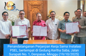 Bupati BadungbPenandatanganan Perjanjian Kerja Sama Instalasi PSEL