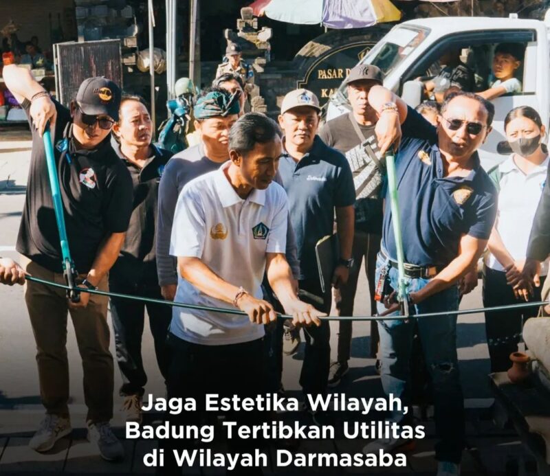 Jaga Estetika Wilayah, Badung Tertibkan Utilitas di Wilayah Darmasaba