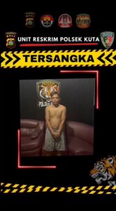 Gerak Cepat Polsek Kuta, Terduga Manusia Silver Pembawa Pisau di Sunset Road Berhasil Diamankan