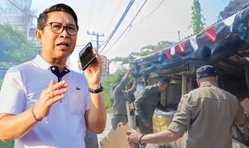 Tindak Lanjuti Arahan Bupati Saat Cfd, Satpol Pp Badung Bongkar Bangunan Liar Di Kerobokan
