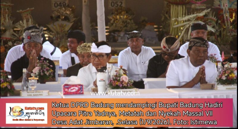 Ketua DPRD Badung Hadiri Upacara Pitra Yadnya, Metatah dan Nyekah Massal VII Desa Adat Jimbaran.