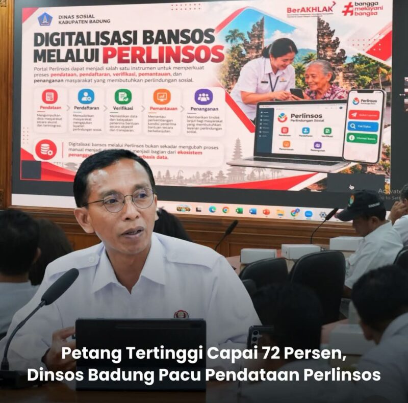 Petang Tertinggi dan Kuta Terendah , Dinsos Badung Pacu Pendataan Perlinsos